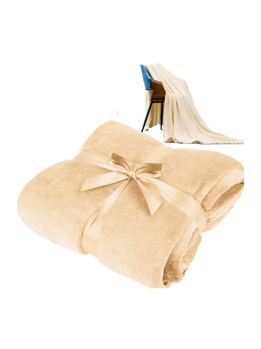 Teesa Κουβέρτα Fleece Διπλή 200x220εκ. Cream TSA8902-3
