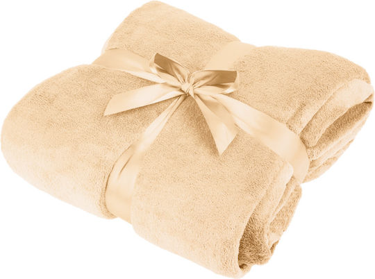 Teesa Pătură Dublă Polar Fleece 200x220 cm Cream