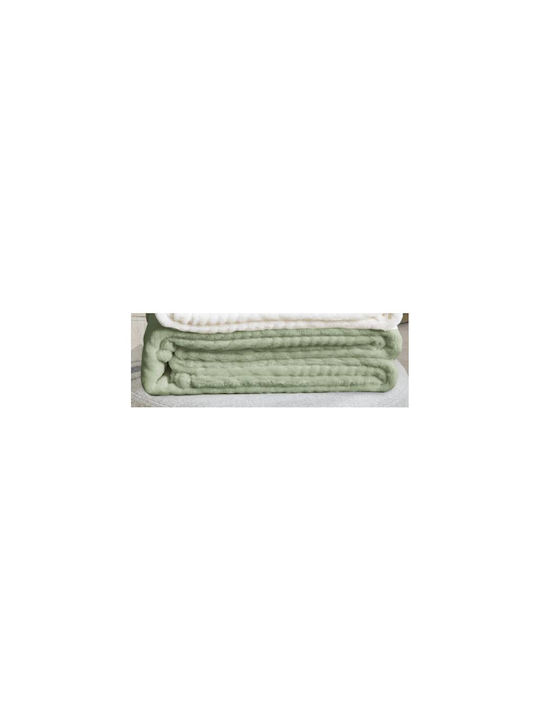 Kipper Haris Fleece Blanket Single 150x220cm Green