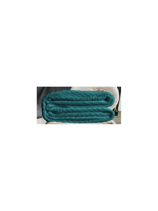 Kipper Haris Fleece Decke Einzeln 150x220cm Smaragd