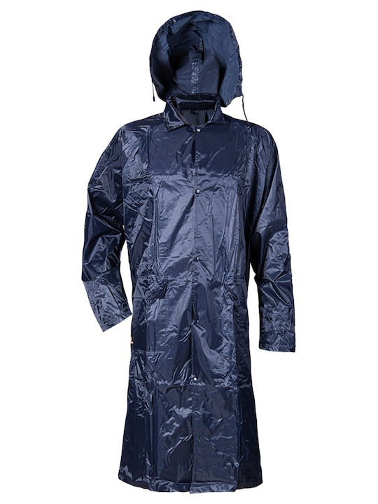 Ergo Waterproof and Windproof Trenchcoat Work with Hood Blue