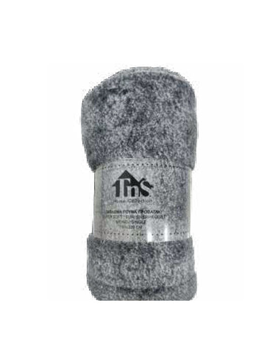 TnS Super Soft Κουβέρτα Γούνινη Διπλή 200x220εκ. Γκρι