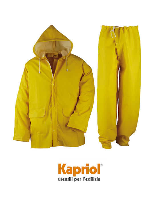 Kapriol Αδιάβροχο Ανδρικό Κουστούμι Εργασίας Κίτρινο