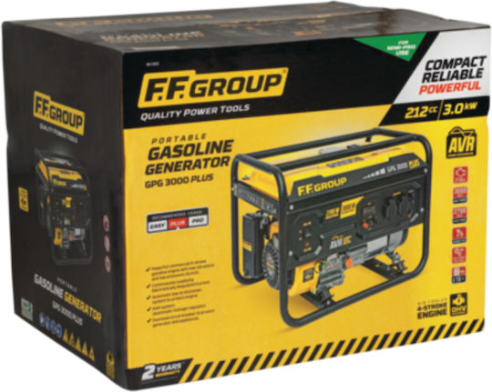 FFG GPG 3000 Plus Generator Gasoline Four-stroke with Handle and Maximum Power 3kVA