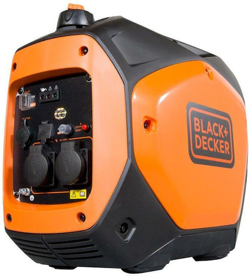 Black & Decker Silent Generator Suitcase Inverter Gasoline Four-stroke with Handle and Maximum Power 2.2kVA