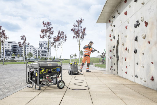 Karcher PGG 3/1 Γεννήτρια Βενζίνης Τετράχρονη με Χειροκίνητη - Ηλεκτρική Μίζα, Ρόδες και Μέγιστη Ισχύ 2.8kVA