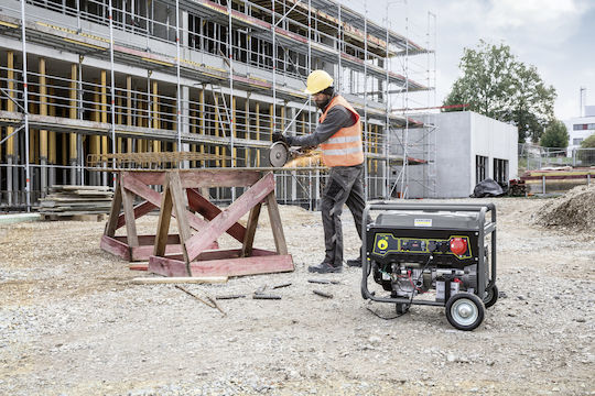 Karcher PGG 3/1 Γεννήτρια Βενζίνης Τετράχρονη με Χειροκίνητη - Ηλεκτρική Μίζα, Ρόδες και Μέγιστη Ισχύ 2.8kVA