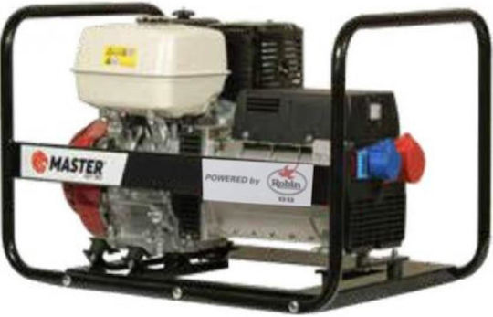 Master RG 8000 AVR Τριφασική Γεννήτρια Βενζίνης Τετράχρονη με Ηλεκτρική Μίζα και Μέγιστη Ισχύ 7.4kVA με Κινητήρα Robin EX40