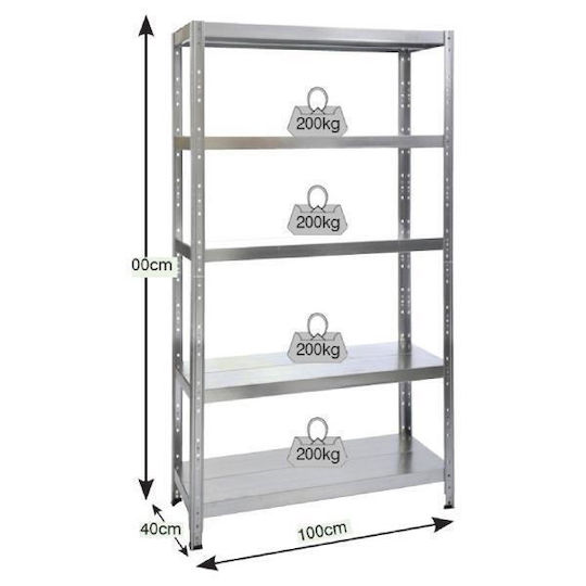 Bulle Shelf Dexion Galvanized 100x40x200cm 610401