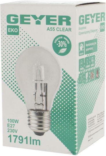 Geyer Halogen Lamp for Socket E27 with Power 100W 230V
