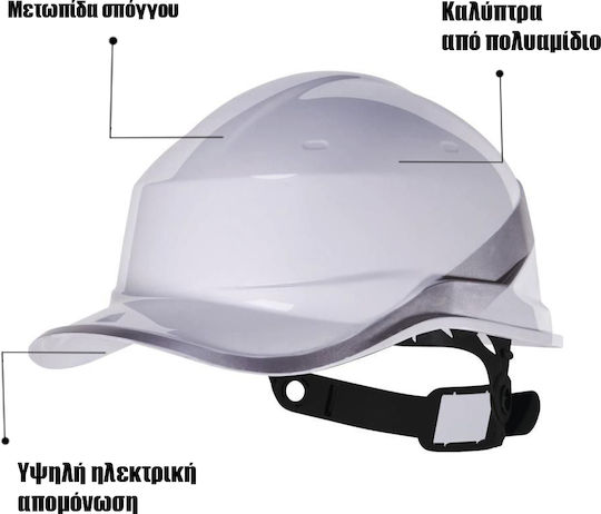 Delta Plus Diamond V Κράνος Baustelle Weiß