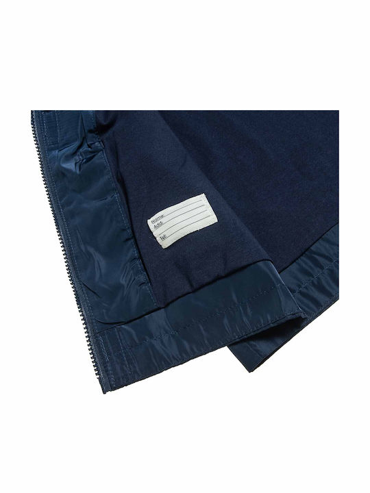 Παιδικό Casual Μπουφάν Διπλής Όψης με Κουκούλα Navy Μπλε