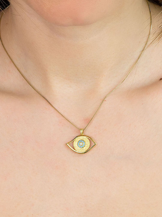 Kiriakos Gofas Pendant Kids Talisman Double Sided made of Gold 9K PR774