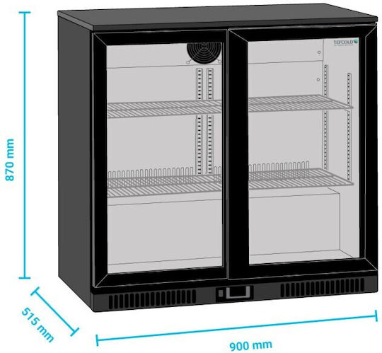 Tefcold Frigider Frigidere pentru băuturi 190lt Cu două uși Înălțime87xLățime90xAdâncime52.6cm