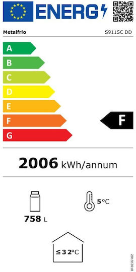 Klimasan S911 SC Хладилник за напитки 852лт Двойна врата В200xШ110.3xД68.9см