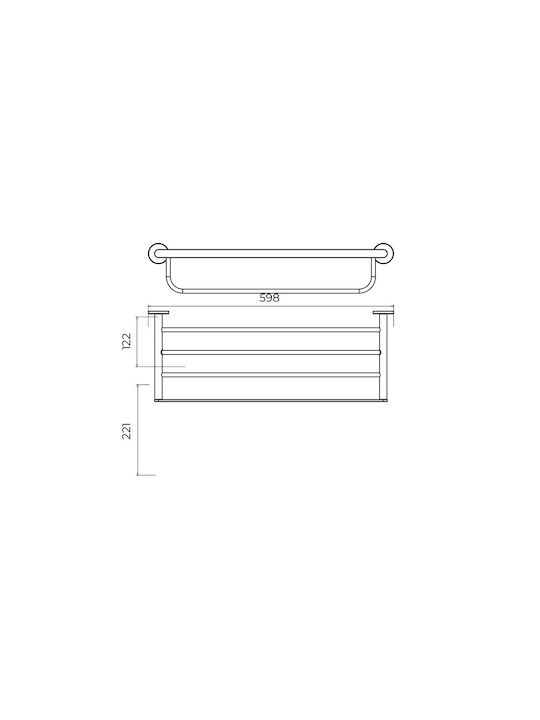 Imex CAP003-05 Wall-Mounted Bathroom Rail with 4 Positions Silver