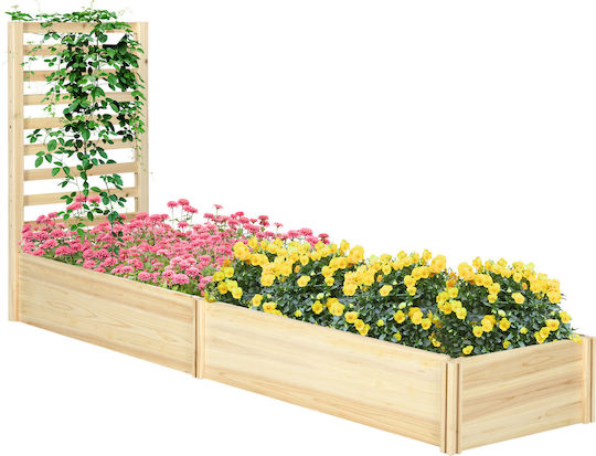 Outsunny Planter Box Wooden Wood Color 230x60x110cm.
