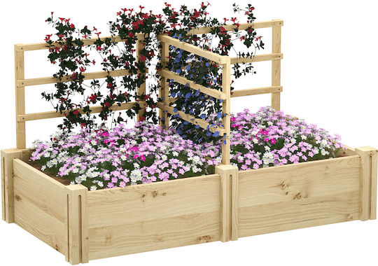 Outsunny Blumenkasten Hölzernes Wood 119x62.5x64cm.