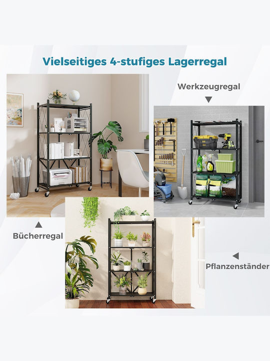 Costway Rollbar Kleiderständer Teleskopisch Schwarz