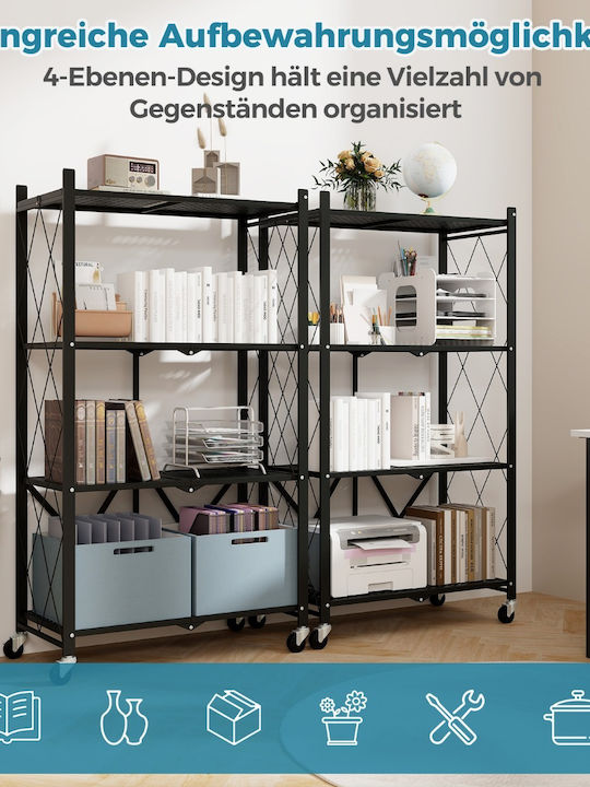 Costway Rollbar Kleiderständer Teleskopisch Schwarz