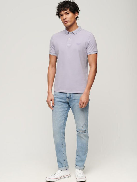 Destroy Polo T-Shirt Helle Lavendel Lila