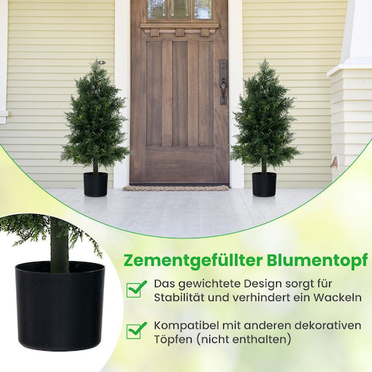 Costway Künstlicher Zedernbaum Realistische Blätter Langlebiger Topf Innen- und Außendekoration Hz10234 Costway Künstlicher Zedernbaum Realistische Blätter Langlebiger Topf Innen- und Außendekoration Hz10234