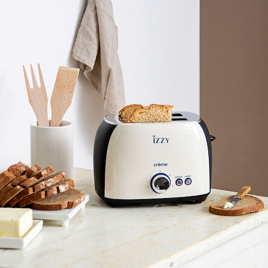 Izzy T-232 222959 Toaster 2 Slots 800W Beige