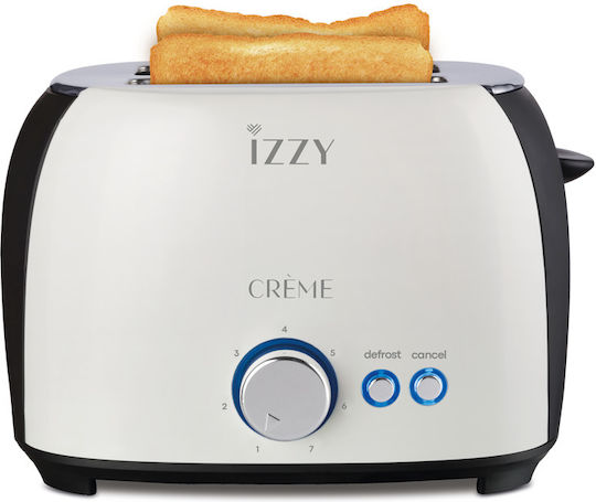 Izzy T-232 222959 Toaster 2 Slots 800W Beige