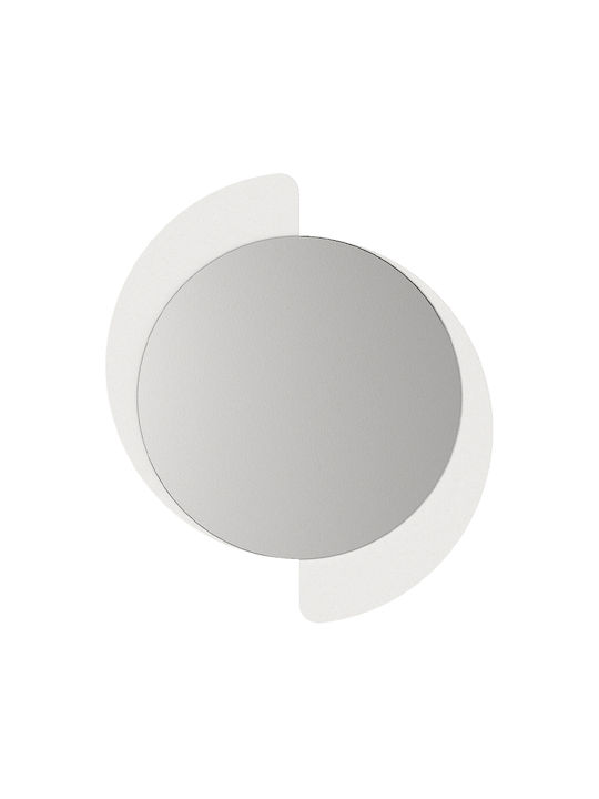 Megapap Sevilla Wall Mirror Oval with White Wooden Frame 69x59.2cm 1pcs