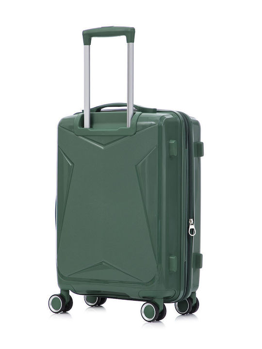RCM Reise Koffer Kabine Hart Grün mit 4 Räder Höhe 55cm