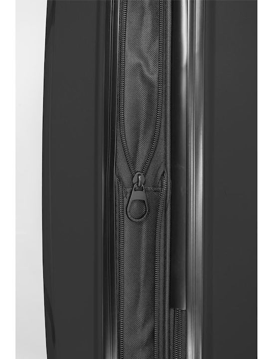 Benzi Medium Hard Black Suitcase With 4 Wheels Height 67cm
