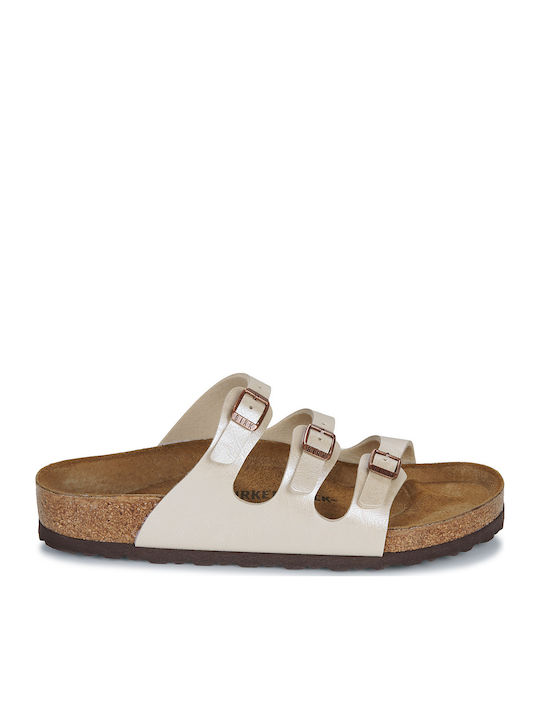 Florida Bf Graceful Flache Sandalen für Damen Beiges Regelmäßige Passform