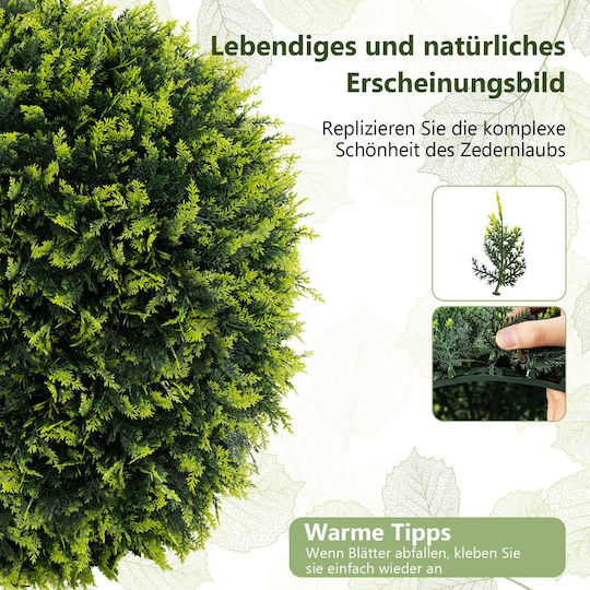 Costway Decorative Artificial Cedar Spheres High Quality PE Material Hz10292-m