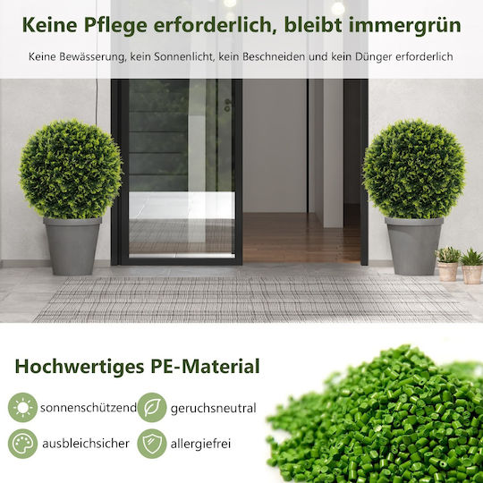 Costway Decorative Artificial Cedar Spheres High Quality PE Material Hz10292-m