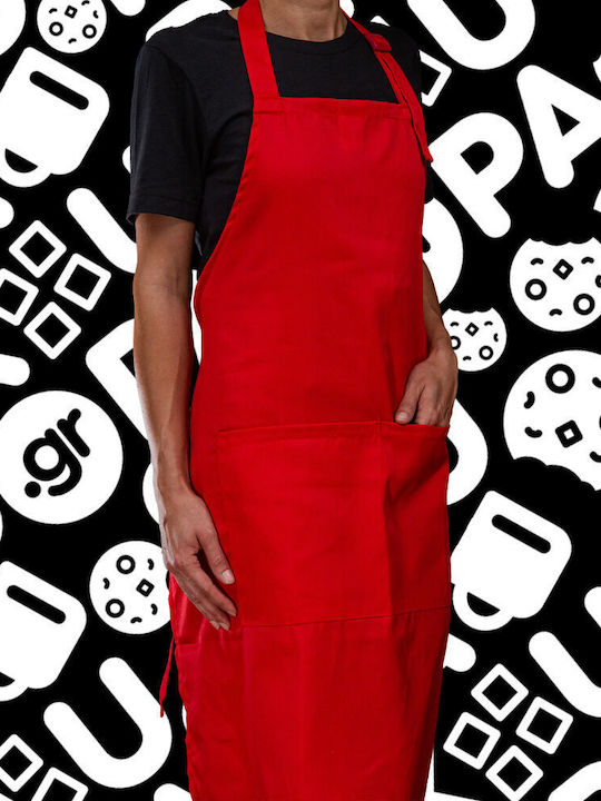 Snoopy Take My Heart Long Chef Full Apron with Pockets Red Adult