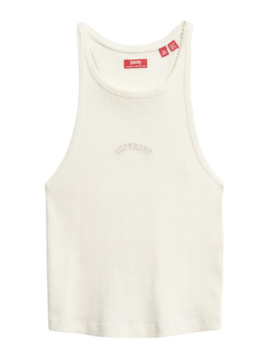 Bluza Damă Bumbac Fără Mâneci Crem