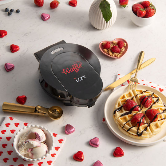 Izzy IZ-2003 Waffeleisen Für Runde Waffeln 1000W