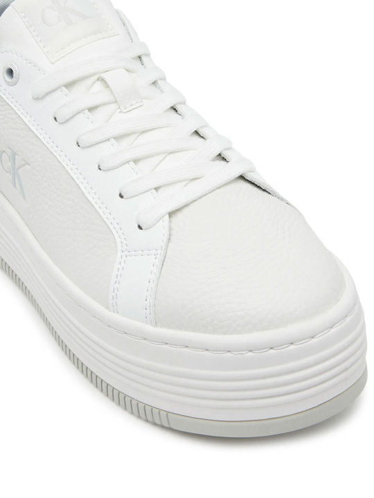 Bold Flatf Low Lace Mg Flatforms Sneakers Bright White-silver