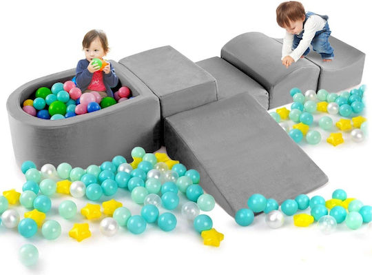 Costway Ball Pit TP10267GR with Climbing Surface made of Fabric