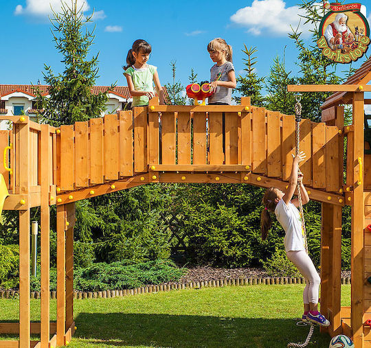 Fungoo Fungoo Holzturm Spielplatzspielzeug mit Kletterfläche Mehrfarbig