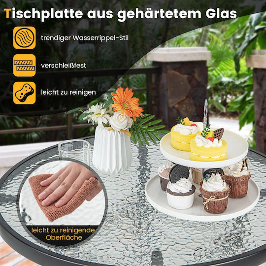 Tisch Bar für kleine Außenbereiche Stabil Rosa 68x68x97cm