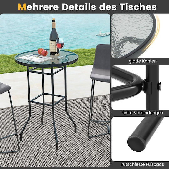 Tisch Bar für kleine Außenbereiche Stabil Rosa 68x68x97cm