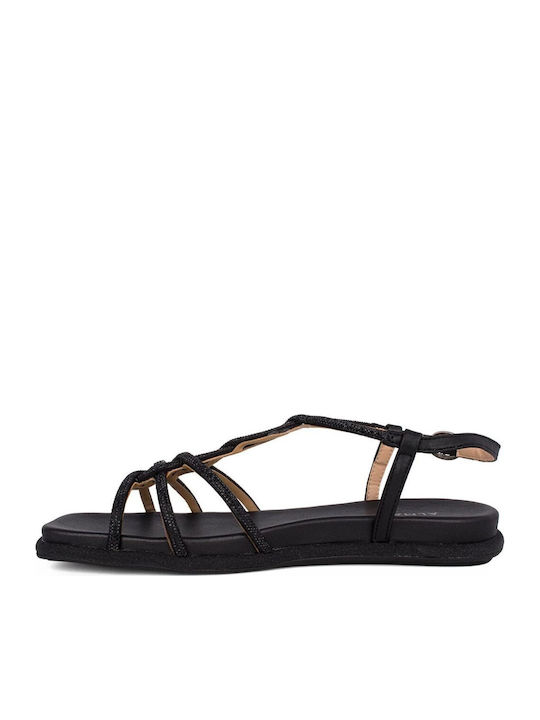 Sandale Casual Damă Din Piele Negre