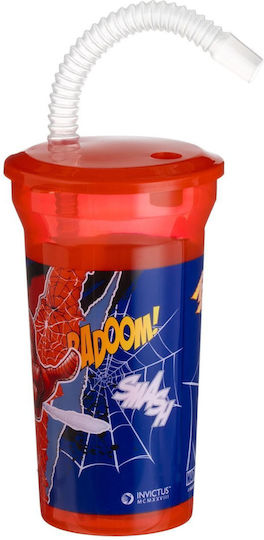 Baby Cup with Handle and Straw made of Plastic Multicolour 400ml