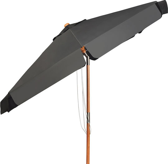 Professional Umbrella Floor Round Wooden Gray with Steering Wheel D3m NP11076GR