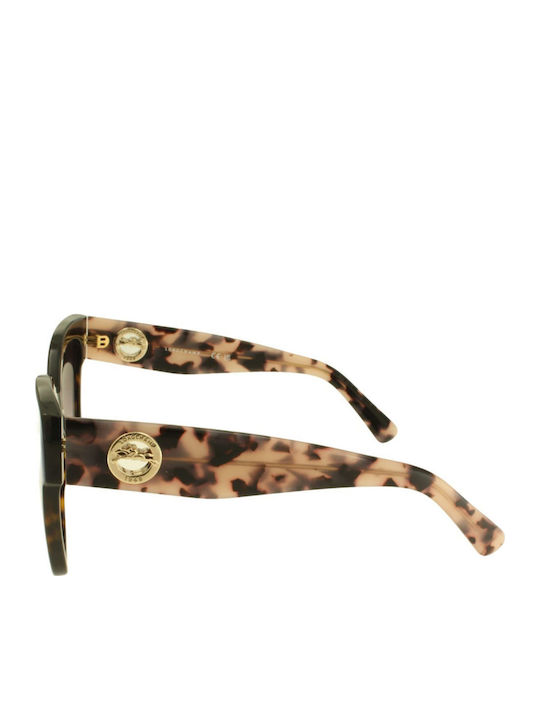 Longchamp Women's Sunglasses with Black Plastic Frame and Purple Gradient Lens LO717S 242