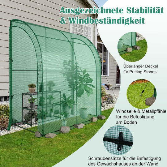 Costway GT3958 Gewächshaus Typ Haus mit Metallrahmen und Regale
