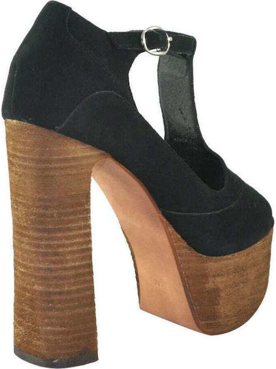 Foxy 3 Suede Πέδιλα Μαύρα