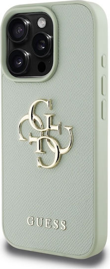 Guess Genarbtes Big 4G Logo Kleines Klassisches Logo Case iPhone 16 Pro Max Grün