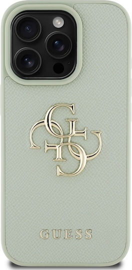 Guess Genarbtes Big 4G Logo Kleines Klassisches Logo Case iPhone 16 Pro Max Grün